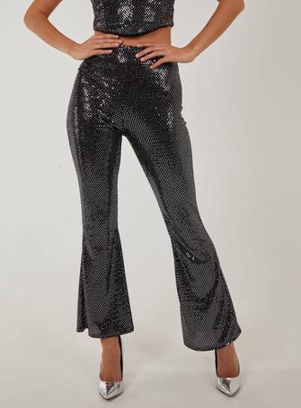Shop Women's Black Flared Trousers up to 95% Off