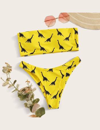 shein yellow bathing suit