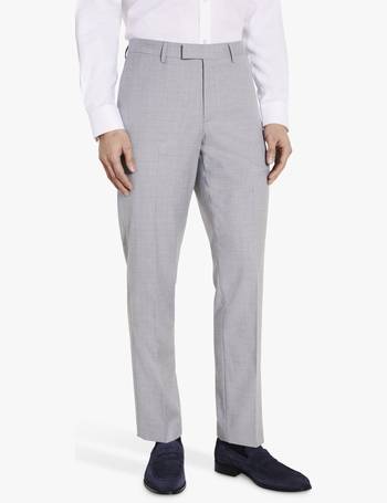 Moss 1851 Tailored Fit Light Grey Houndstooth Pants