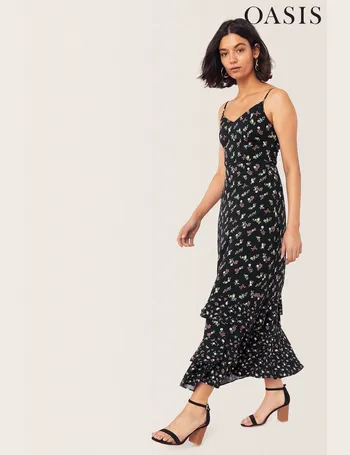 oasis floral tiered midi dress