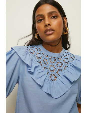 Oasis blue sale chiffon frill top