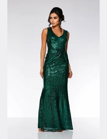 quiz emerald green dress