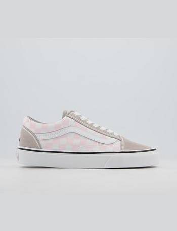 vans shoes women pink and black