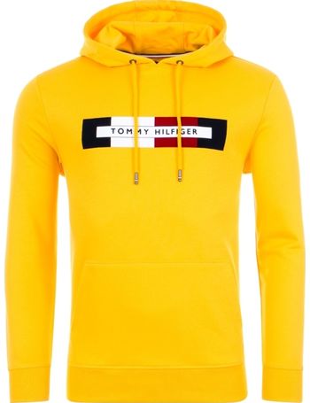 yellow mens tommy hilfiger hoodie