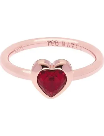 ted baker rose gold heart ring