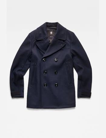 G Star Coats For Men Up To 85 Off, G Star Raw Traction Wool Blend Peacoat