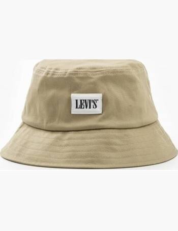 reversible serif bucket hat