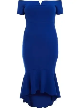 quiz royal blue bardot dress