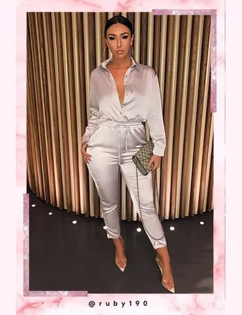 satin boiler suit