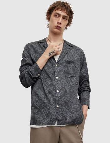 Zowie Paisley Print Relaxed Fit Shirt DEPTH BLUE