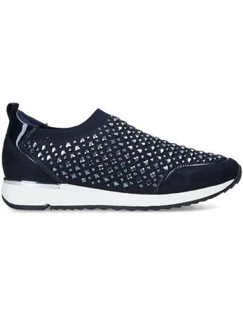 carvela navy jazz trainers