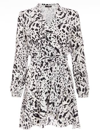 quiz leopard shirt dress