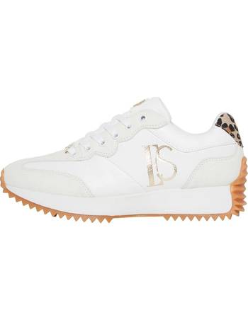 Buy ELLE SPORT Womens Gold Trim Trainers White