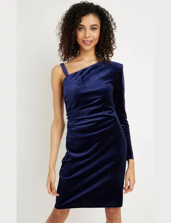 debenhams blue velvet dress