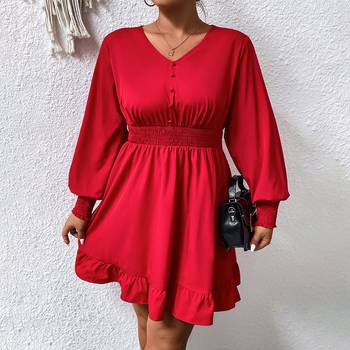 Shop SHEIN Plus Size Red Dresses