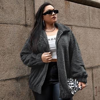 shein grey teddy coat