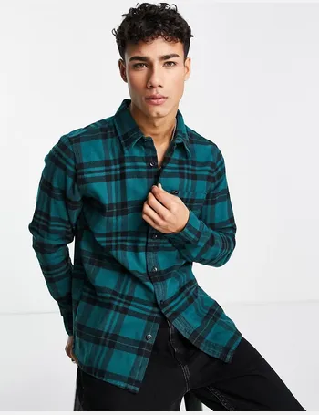 hollister green flannel