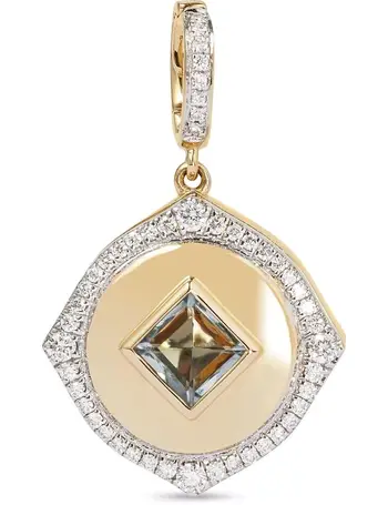 Annoushka 14kt yellow gold Aquamarine March Birthstone necklace