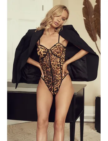 Wild Thang Mesh Bodysuit - Leopard