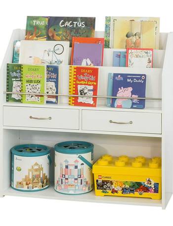 SoBuy®Children Bookcase Display Storage Rack with Fabric Drawers,KMB27-W,UK 