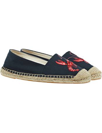 Joules Shelbury Red Canvas Hello Sunshine Embroidered Flat Espadrille Shoes