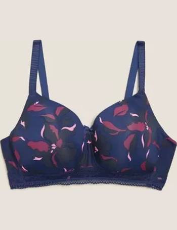 Marks & Spencer new navy blue and pink non-wired post surgery padded bras