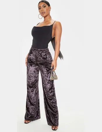 Shop PrettyLittleThing Women's High Waisted Velvet Trousers up to 75% Off