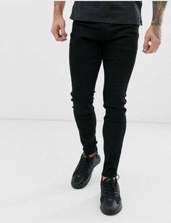 mens black ripped jeans hollister