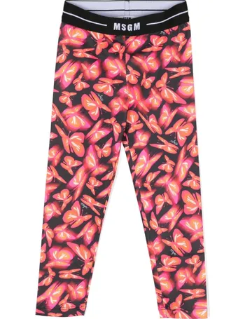 Dolce & Gabbana Kids butterfly-print Jersey Leggings - Farfetch