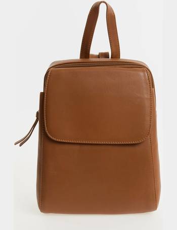 Brown Leather Backpack from TK Maxx