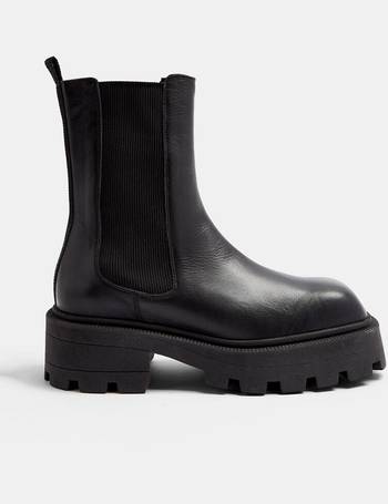 albie ecru leather chunky chelsea boots