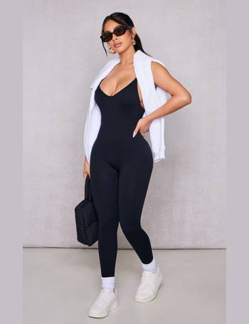 PrettyLittleThing, Pants & Jumpsuits, Pale Grey Structured Contour Rib  Cuffed Detail Leggings