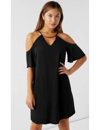 lipsy black cold shoulder dress