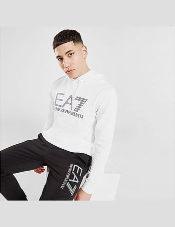 emporio armani ea7 7 lines reflective large logo hoodie