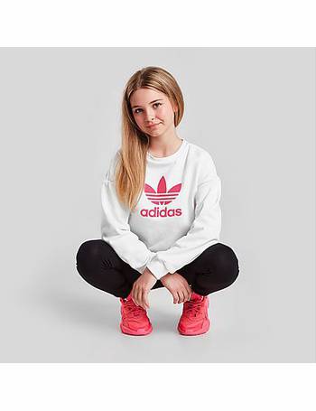 adidas originals repeat linear boyfriend crew sweatshirt