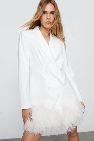 Nasty gal white blazer hot sale dress