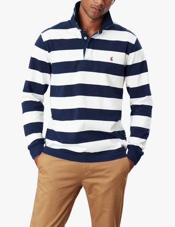 Joules 204564 Striped Pique Polo in FRENCH NAVY AND BLUE STRIPE 