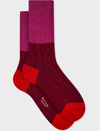 Paul Smith Women's Ivory Cotton-Blend 'Ink Floral' Socks