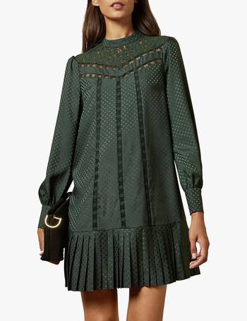 ted baker green dress long sleeve