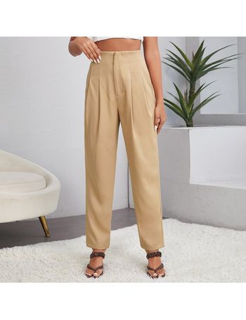 Shop SHEIN Women's Camel Trousers