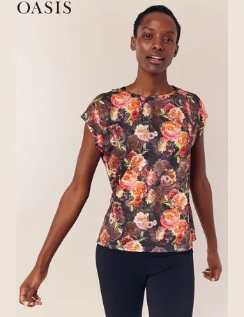 oasis floral slub t shirt