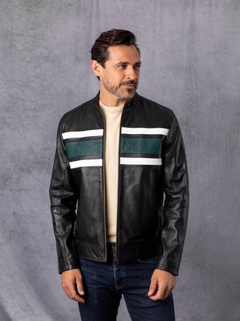 Mens leather outlet jackets at debenhams