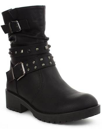 shoe zone biker boots