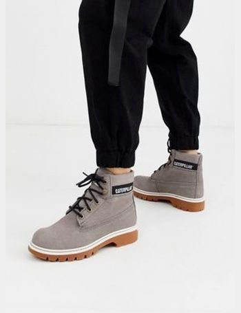 cat mimicry flatform lace up hiking boots in taupe