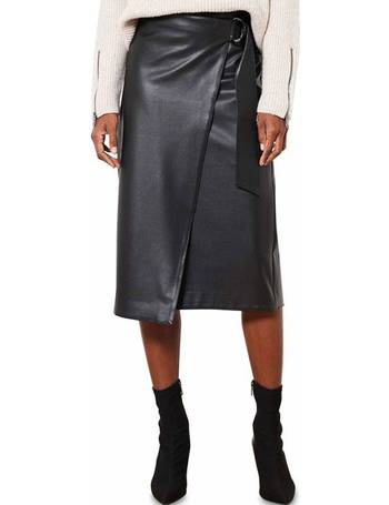 Mint velvet faux on sale leather pencil skirt black