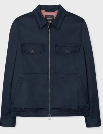 PS Paul Smith Navy Recycled Nylon Hooded Fishing Jacket