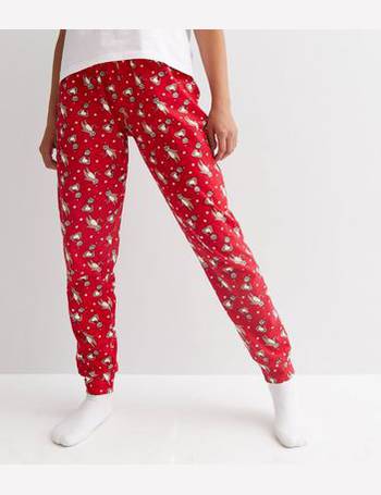 Girls Black Family Christmas Jogger Pyjama Set with Star Print