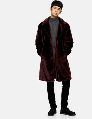 Topman sales burgundy coat