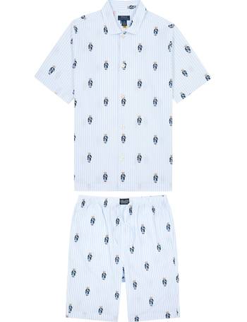 Polo Ralph Lauren Cotton Interlock Pajama Set In Navy