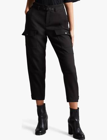 Ted Baker Enyyaa Cropped Leather Trouser, Black